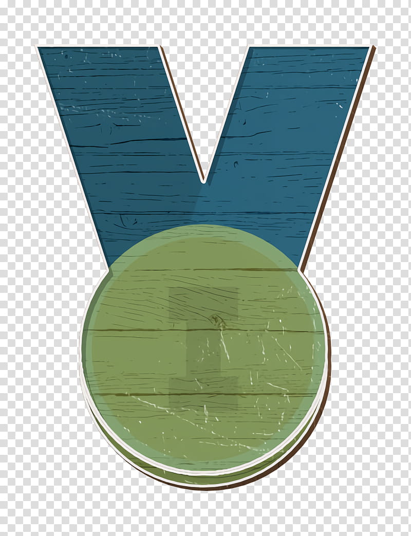 Medal icon Basic Flat Icons icon, Green, Turquoise, Circle transparent background PNG clipart