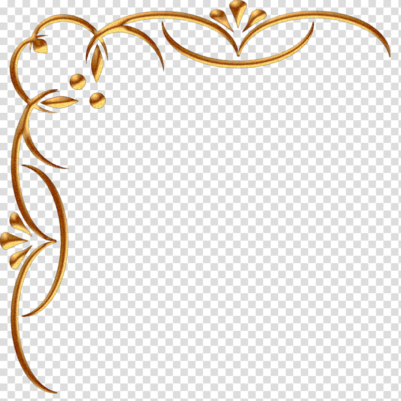 corners files, yellow floral border transparent background PNG clipart