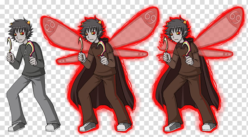 HS LC, Karkat, normal and god tier, standing man holding weapons illustration transparent background PNG clipart
