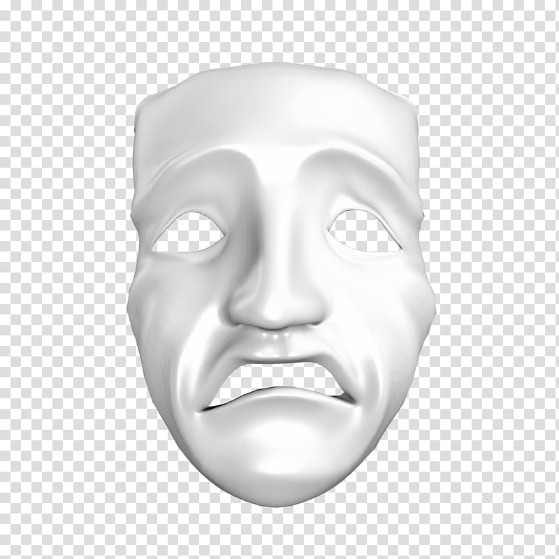 Sad Mask, white face mask illustration transparent background PNG clipart
