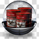 Sphere   , three red steel containers illustrations transparent background PNG clipart