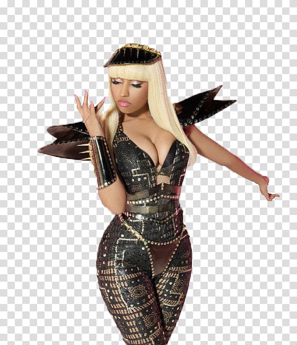 Nicki Minaj, woman wearing black jumpsuit transparent background PNG clipart
