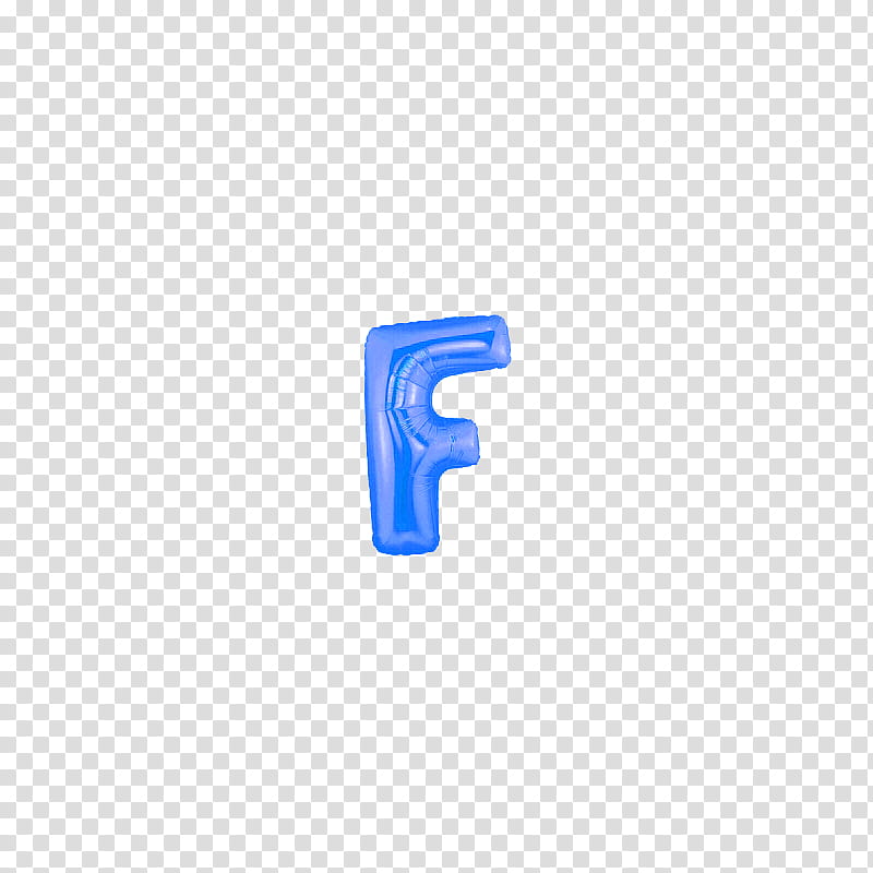 Cry Baby, blue inflatable letter F art transparent background PNG clipart