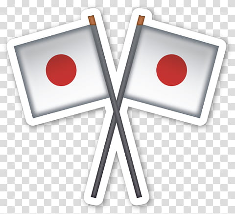 EMOJI STICKER , two Japan flags transparent background PNG clipart
