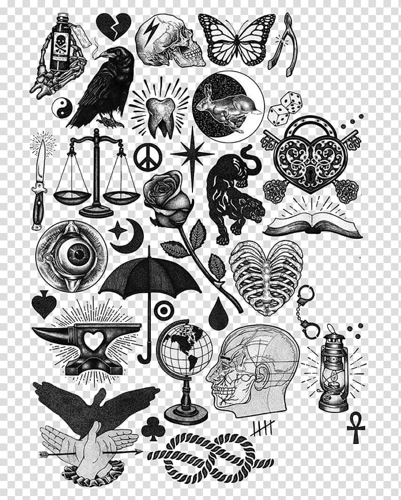 Tattoo Botany Flash Inked Body Art Body Piercing Blackandgray  Drawing Skin transparent background PNG clipart  HiClipart