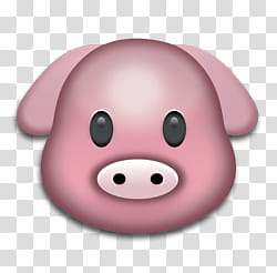 Emoji, pink pig emoji transparent background PNG clipart
