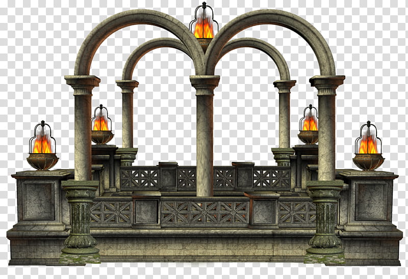 medieval structure , black and green puja altar transparent background PNG clipart