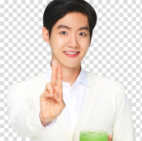 ChanBaek render EXO, smiling man in white dress shirt transparent background PNG clipart
