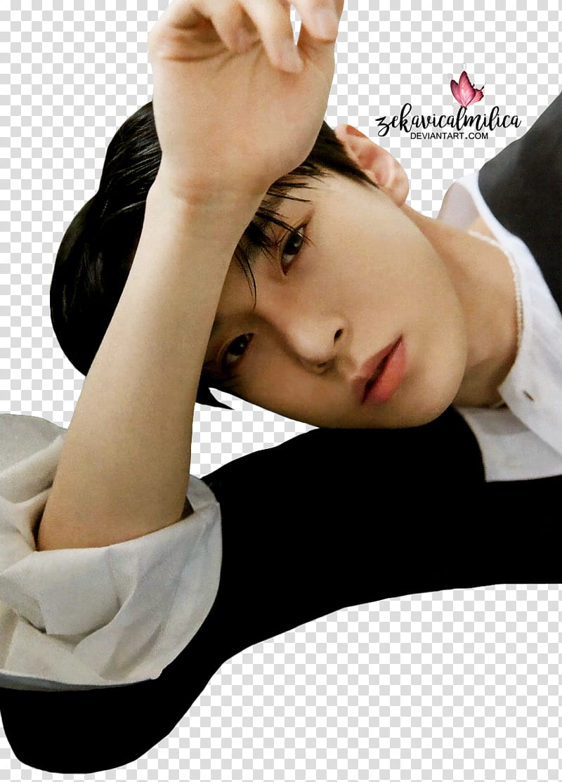 NCT Jaehyun Doyoung Johnny ARENA, man wearing white and black long-sleeved top transparent background PNG clipart