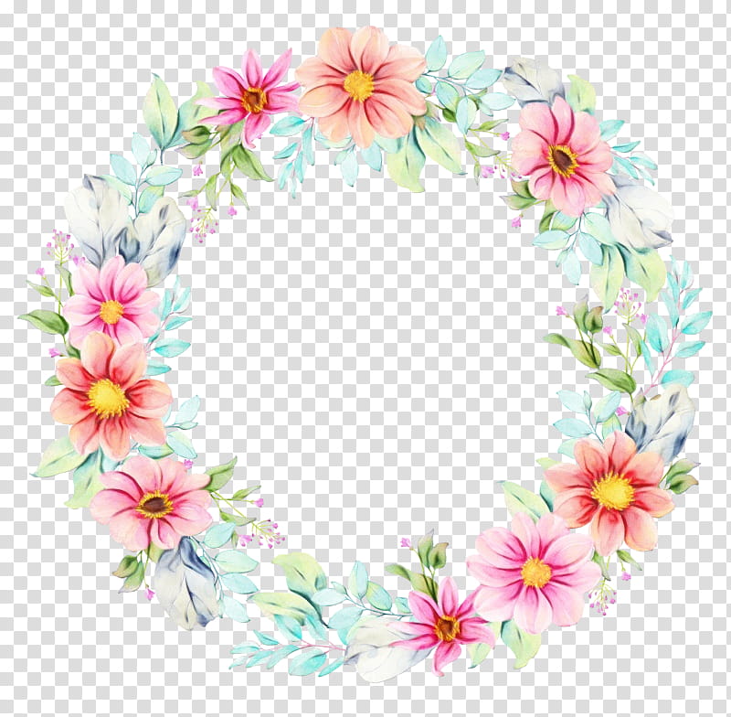 Flower Wreath Frame, Floral Design, Bohochic, Pink, Plant, Petal, Gerbera, Wildflower transparent background PNG clipart