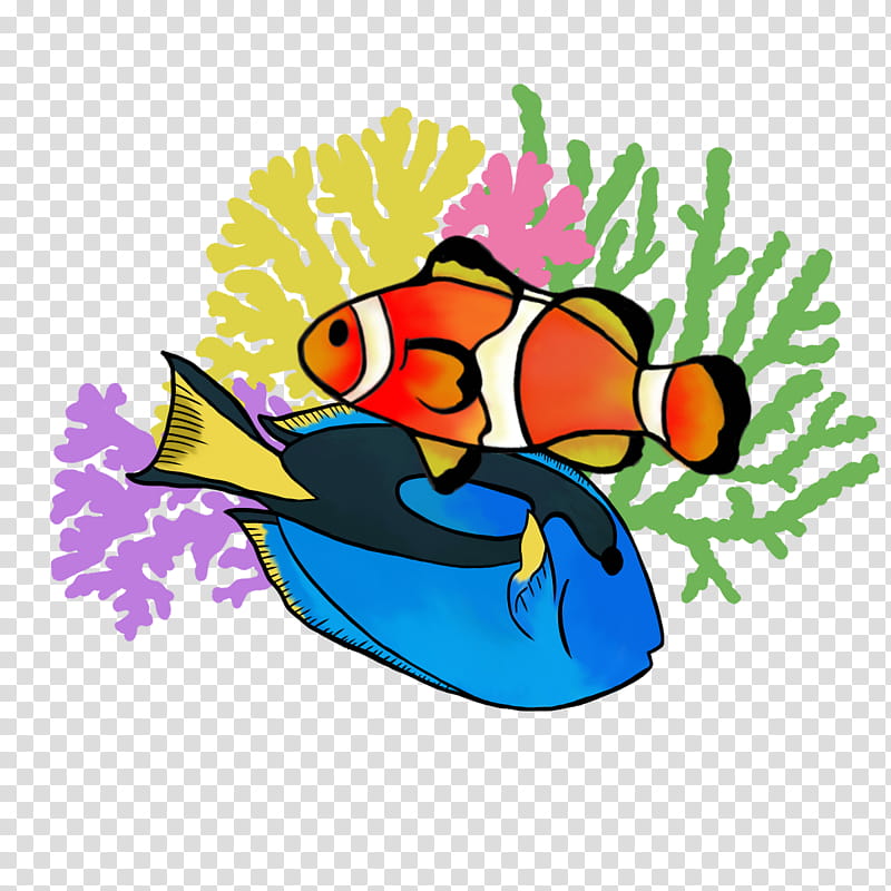 Fish, Cartoon, Beak, Anemone Fish, Pomacentridae transparent background PNG clipart