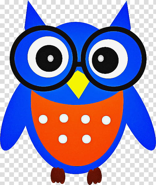 owl blue cartoon bird of prey, Azure transparent background PNG clipart