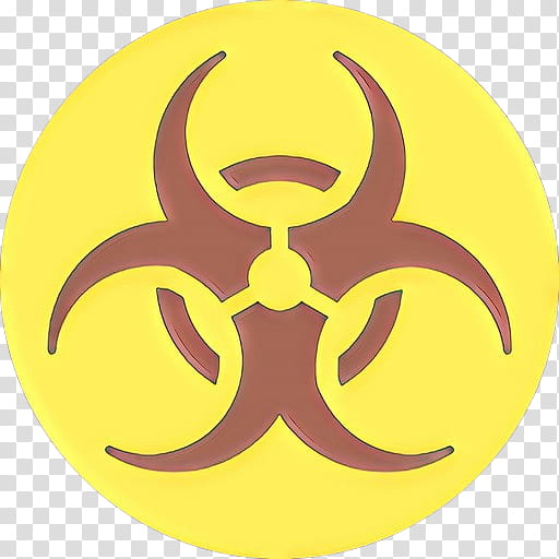 Yellow Circle, Cartoon, Biological Hazard, Medical Waste, Symbol, Hazard Symbol, Sign, Sticker transparent background PNG clipart