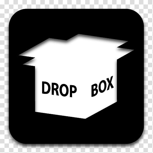 Black n White, Drop Box icon transparent background PNG clipart