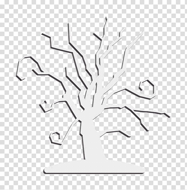 dead icon dry icon old icon, Scary Icon, Tree Icon, White, Leaf, Branch, Line Art, Woody Plant transparent background PNG clipart