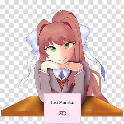 Just Monika transparent background PNG clipart