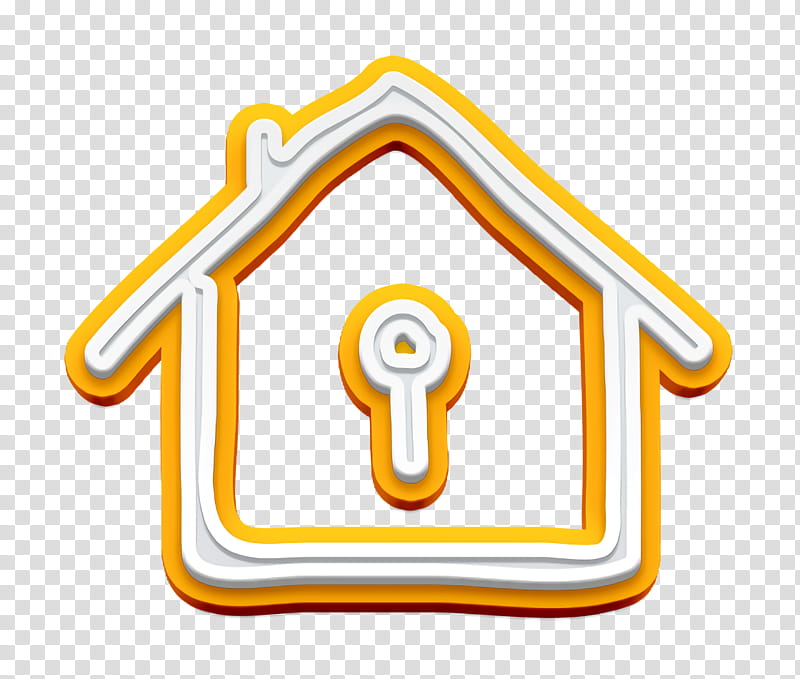 Lock Icon, Home Icon, House Icon, Security Icon, Logo, Number, Yellow, Line transparent background PNG clipart