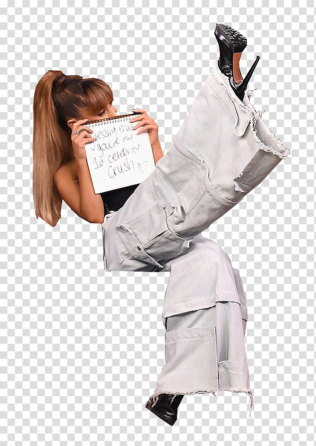 Ariana Grande en The Tonight Show transparent background PNG clipart