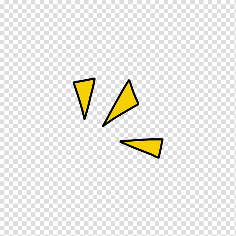 I M A COMIC , three yellow triangles transparent background PNG clipart