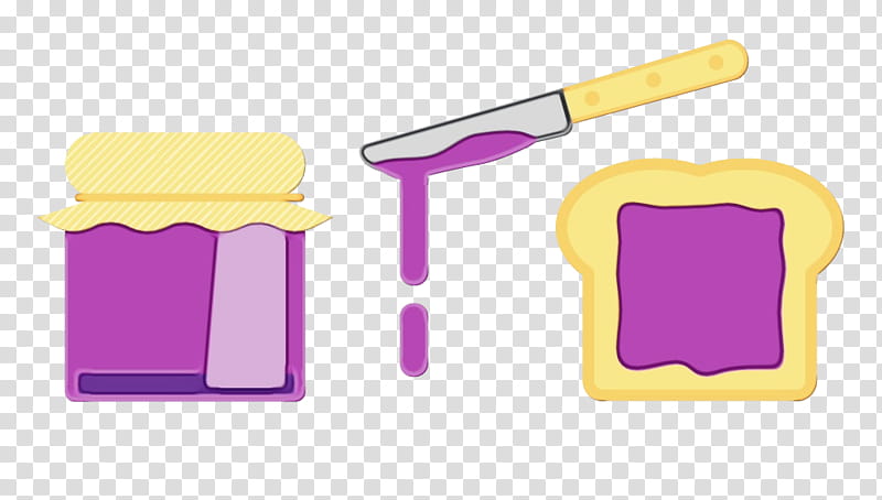Watercolor, Paint, Wet Ink, Toast, Peanut Butter And Jelly Sandwich, Spread, Fruit Preserves, Bread transparent background PNG clipart