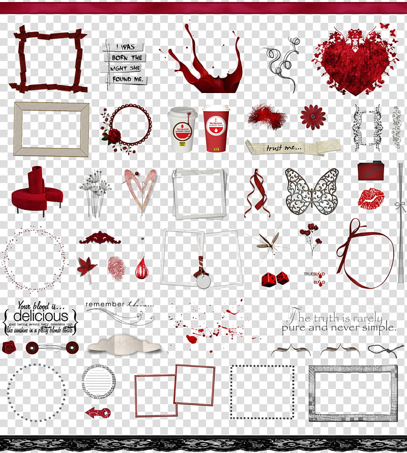 True Blood Vampire Word Art Clear Cut , multicolored frame and disposable cup illustration transparent background PNG clipart
