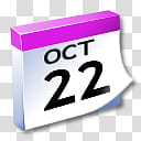 WinXP ICal, Oct.  calendar icon transparent background PNG clipart