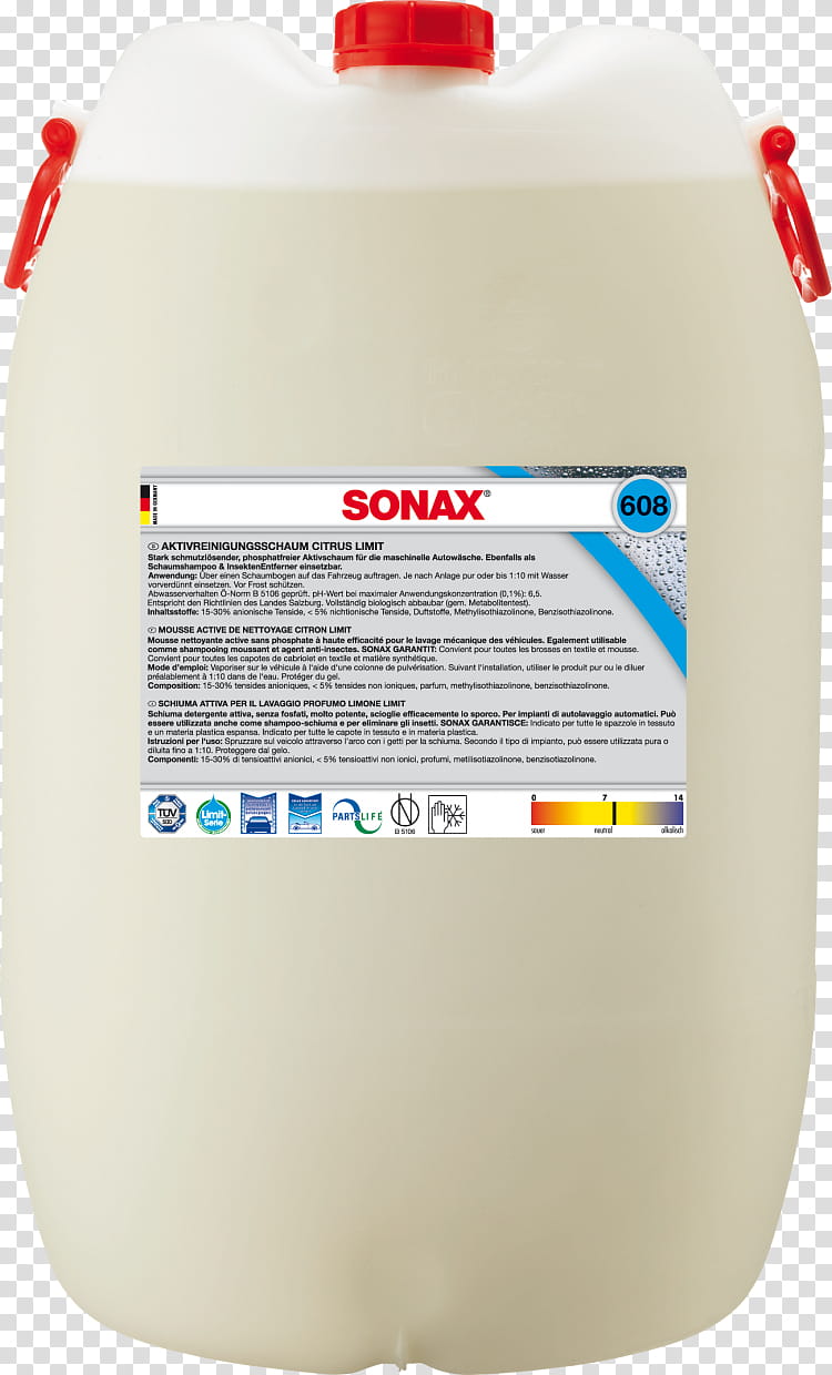 Car Oil, Sonax, Car Wash, Sonax 25 Litre Canister Oil, Liter, Sonax Clear View Concentrate, Sonax Car Wash Shampoo Concentrate, Sonax Wheel Cleaner Plus transparent background PNG clipart