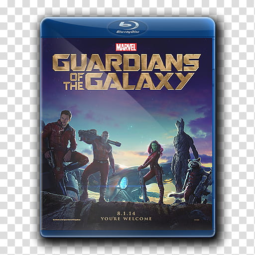 Guardians of the Galaxy  Folder Icons, bluraycover transparent background PNG clipart