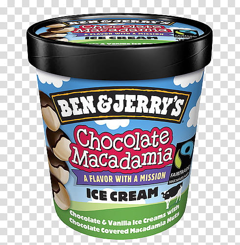 Ben & Jerry's chocolate macadamia ice cream transparent background PNG clipart