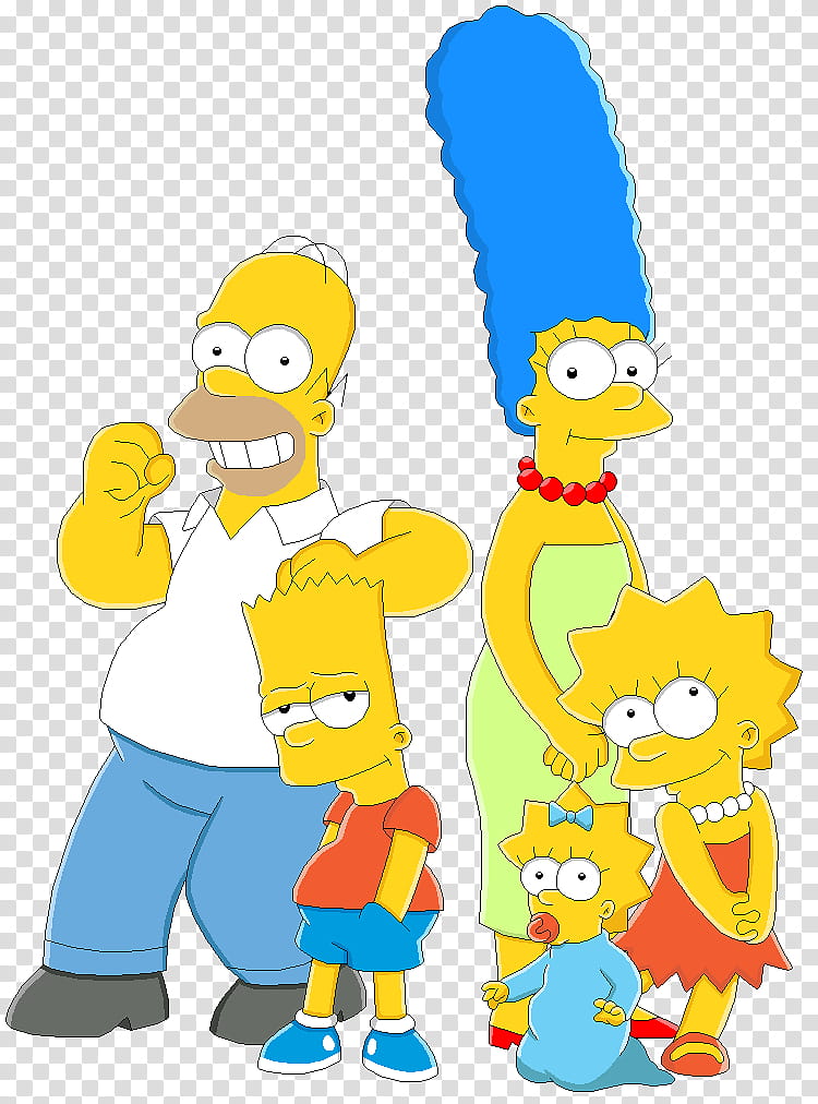 The Simpsons, Simpson family cartoon illustration transparent background PNG clipart
