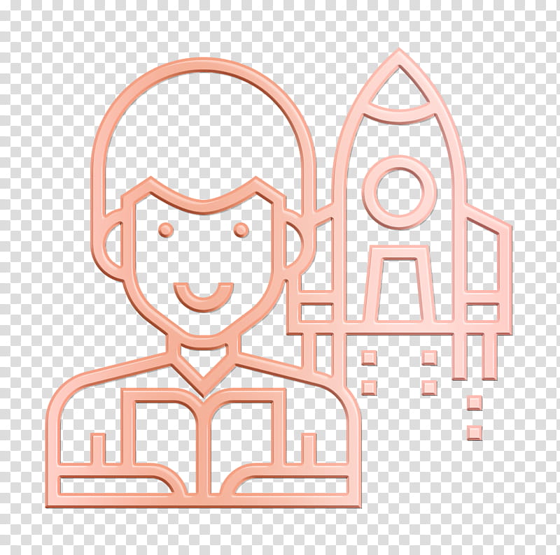 Spaceship icon Astronomer icon Astronautics Technology icon, Text, Head, Line transparent background PNG clipart