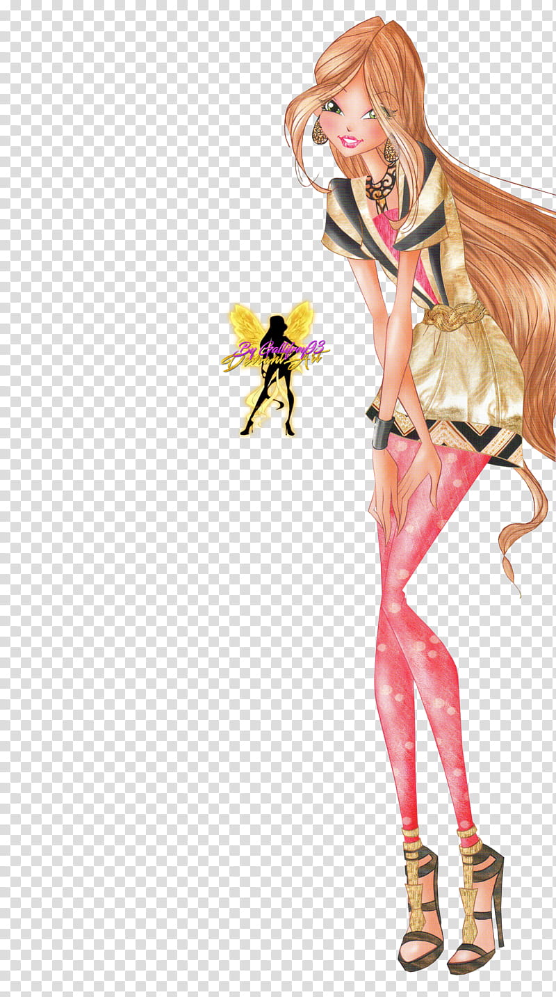 Winx Club Flora Fashion Gold Couture transparent background PNG clipart