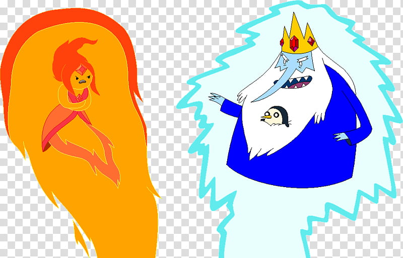 Flame Princess vs Ice King transparent background PNG clipart