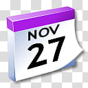 WinXP ICal, November  calendar illustration transparent background PNG clipart