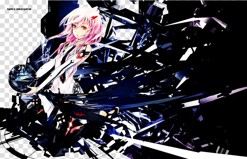 Guilty crown render, female anime character with white dress transparent background PNG clipart
