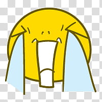 Caritas face, yellow and white character crying illustration transparent background PNG clipart