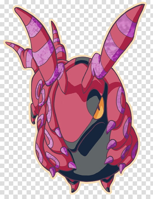 Scolipede, pink and black Digimon illustraiton transparent background PNG clipart