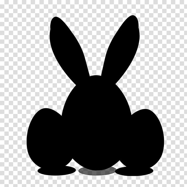 Easter Bunny, Hare, Silhouette, Rabbit, Black M, Rabbits And Hares, Blackandwhite, Animation transparent background PNG clipart