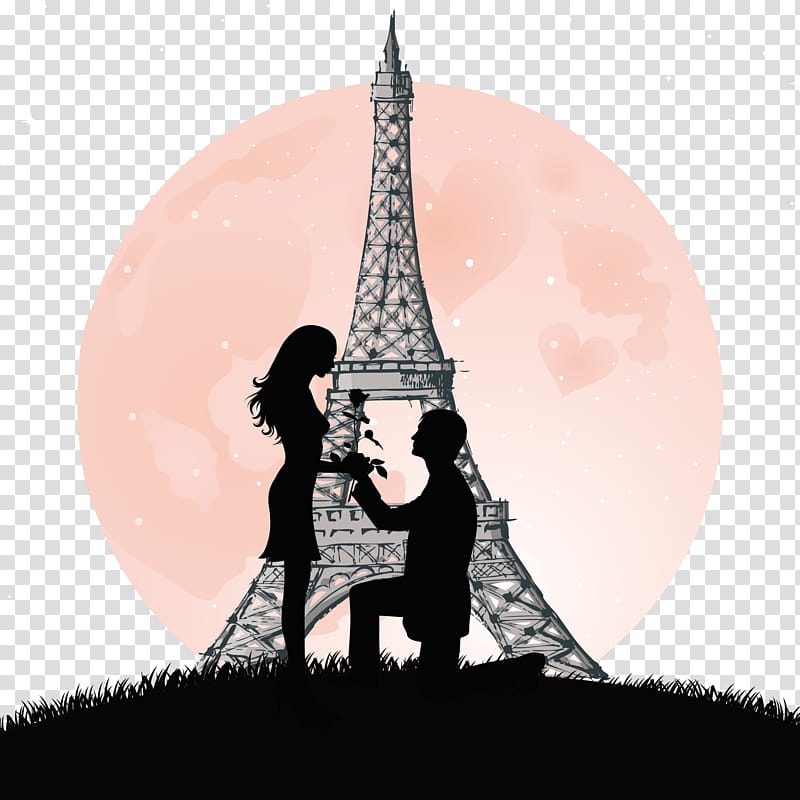 Thank You, Cartoon, Silhouette, Dating, Marriage Proposal, Night, Animation, Tshirt transparent background PNG clipart