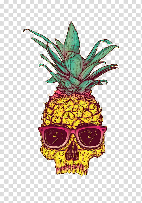 Pineapple, pineapple skull illustration transparent background PNG clipart