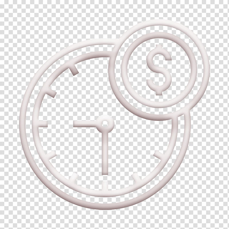 Time icon Time is money icon Shopping icon, Circle, Logo, Symbol, Clock, Blackandwhite transparent background PNG clipart