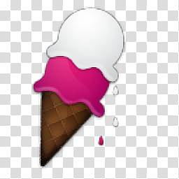 white and pink ice cream transparent background PNG clipart