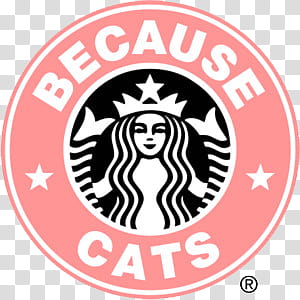 Starbucks Logos s, Because Cats art transparent background PNG clipart