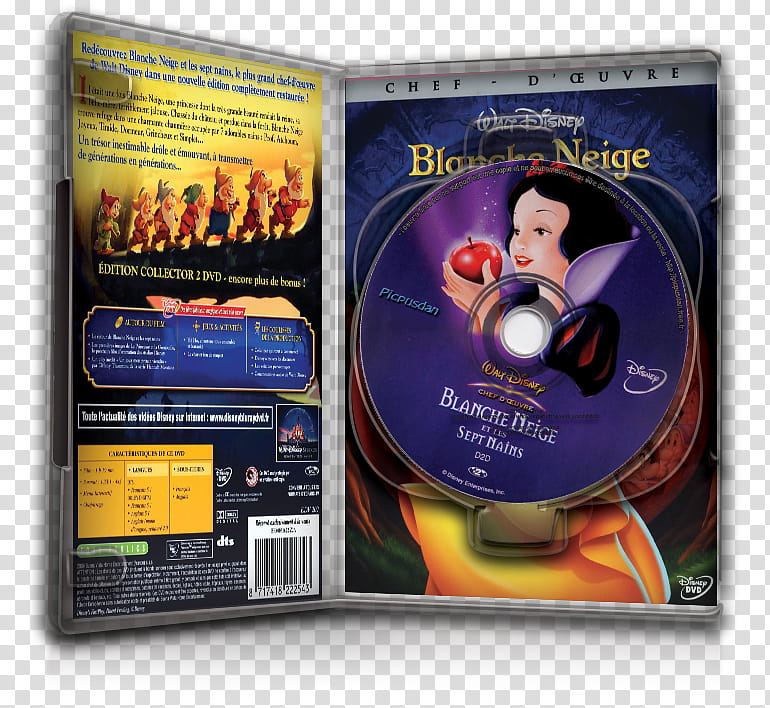 DvD Case Icon Special , Blanche Neige et les  Nains DvD Case Open transparent background PNG clipart