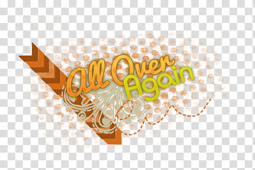 TEXTOS BIG TIME RUSH, orange and yellow all over again text illustration transparent background PNG clipart