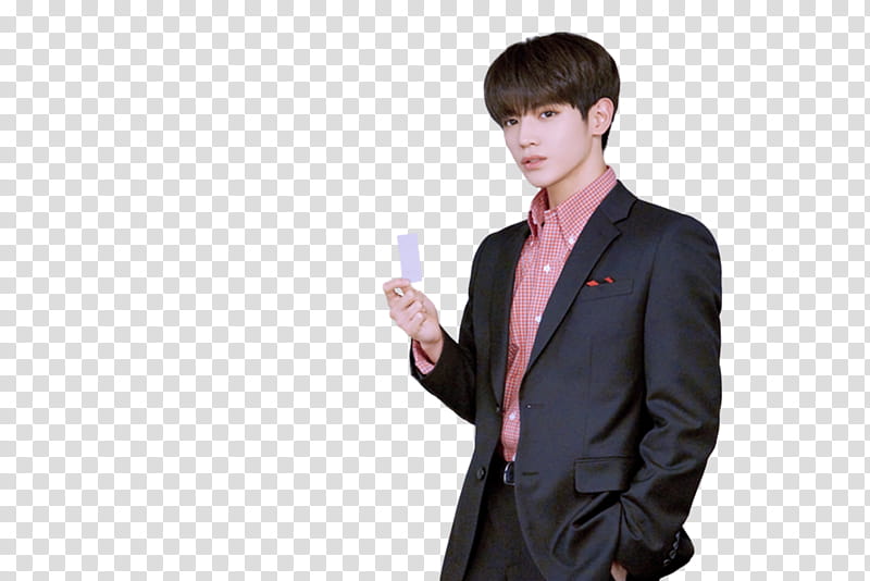 NCT U, standing man holding white paper transparent background PNG clipart