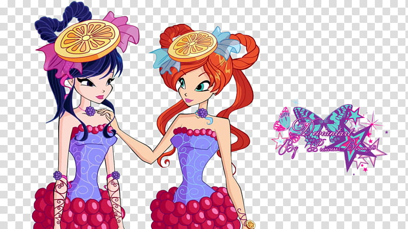 Winx Club Bloom and Musa Tutti Frutti  season. transparent background PNG clipart