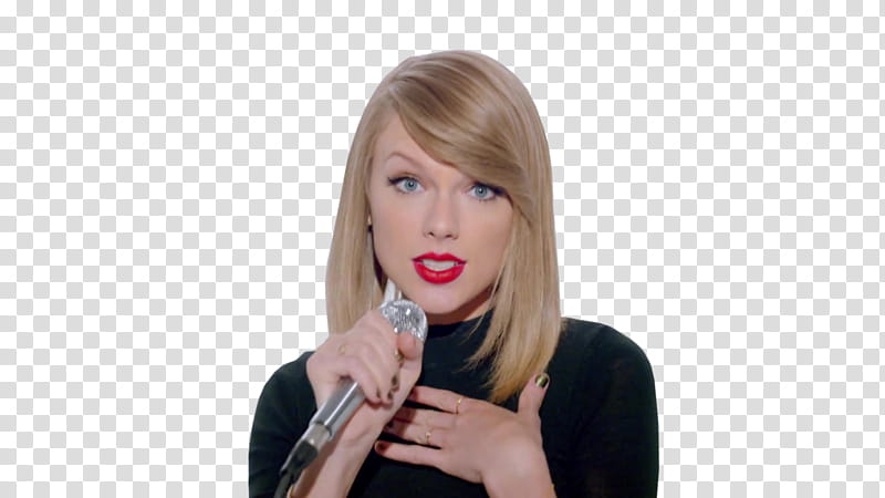 Taylor Swift  Shake it Off, woman in red shirt with microphone transparent background PNG clipart