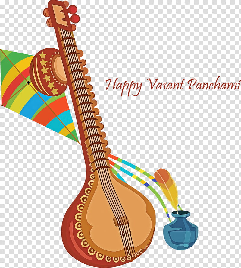 Vasant Panchami Basant Panchami Saraswati Puja, String Instrument, Musical Instrument, Plucked String Instruments, Indian Musical Instruments, Veena, Bandurria, Saraswati Veena transparent background PNG clipart