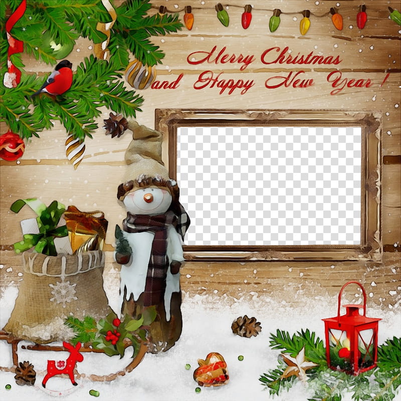 frame, Watercolor, Paint, Wet Ink, Christmas , Christmas Eve, Frame, Tree transparent background PNG clipart